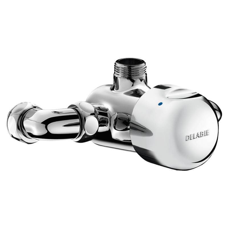 Delabie DU-Selbstschl.MBatt. TEMPOMIX G3/4 AP 30 Sek.,Anschl.Winkel