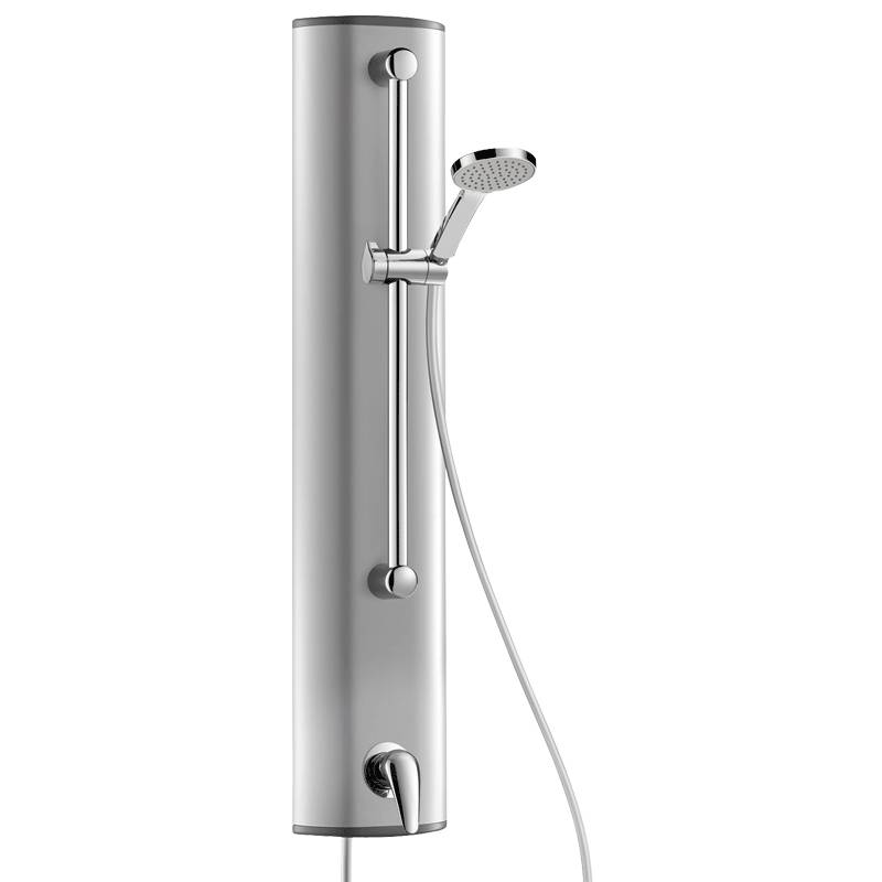 Delabie Duschelement Alu. mit EHM, Anschluss oben, mit Handbrause