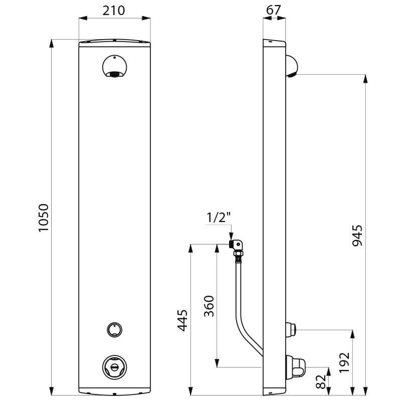 Delabie DU-Elem. SECURITHERM Therm.,Alu,Anschl.verd.,Laufzeit 30Sek.