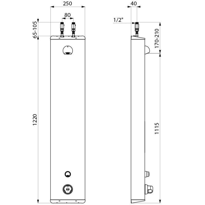 Delabie DU-Elem.SECURITHERM Therm. Edst. Anschl.ob. 30Sek.