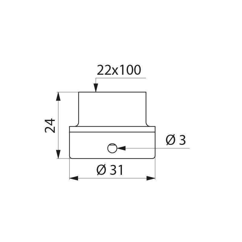 Delabie Schnellkupplung M22x1 IG vandalengesch. f.Filter f. WT BIOFIL