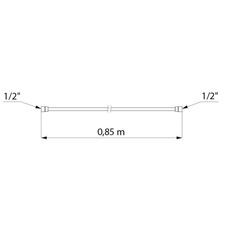 Delabie Brauseschlauch BICOLOR PVC metalloplastisch glatt 850mm