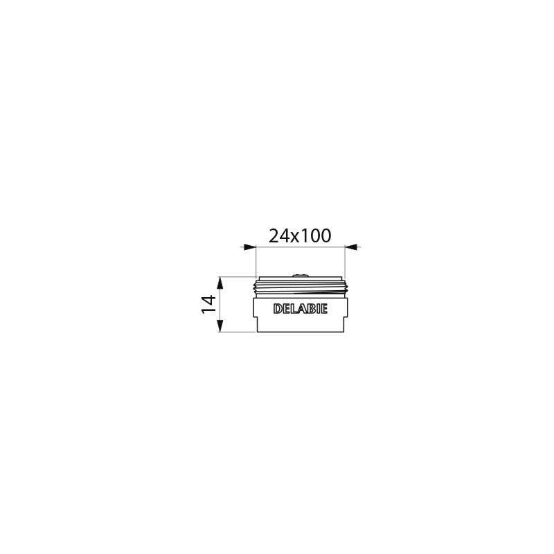 Delabie Hygiene-Strahlregler M24x1 AG für Reihe 2620