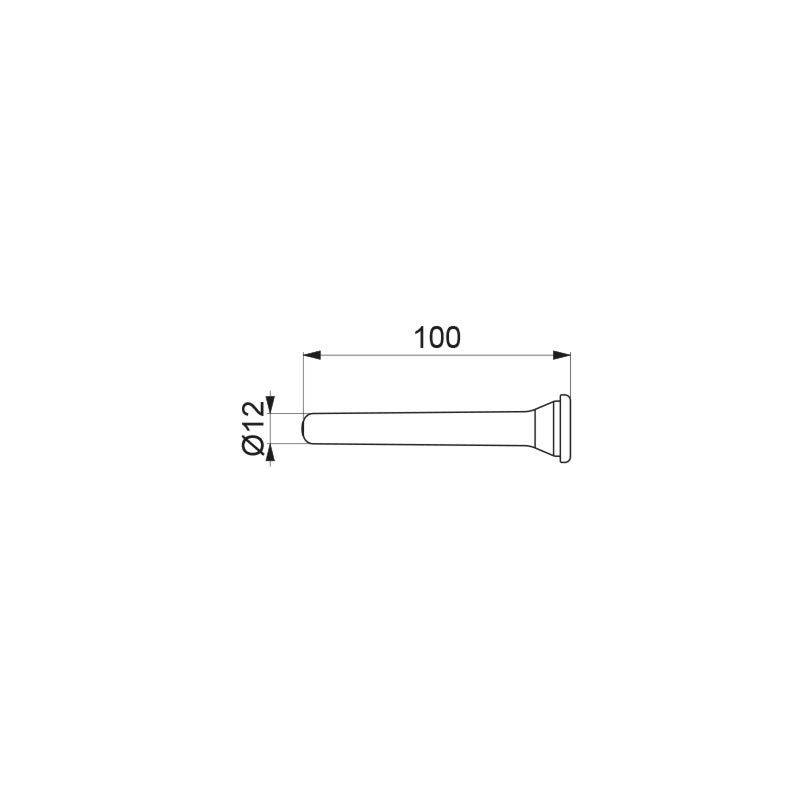 Delabie Bedienhebel D12 L94mm für Selbstschlussventil TEMPOSTOP