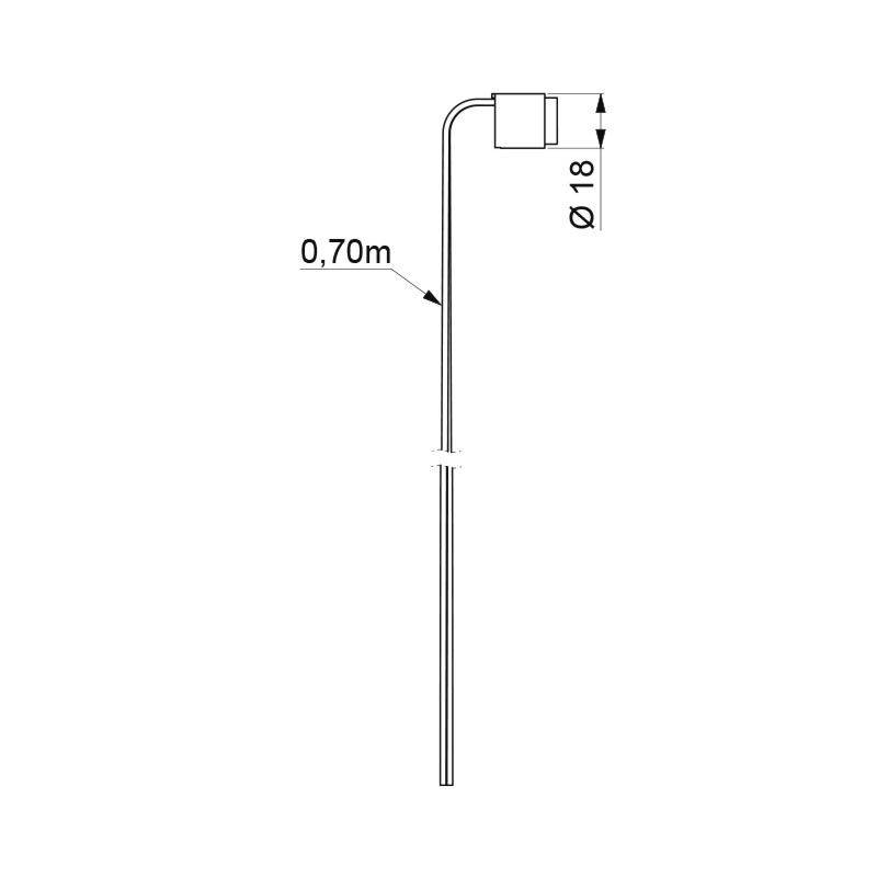 Delabie Sensor f. BINOPTIC u. TEMPOMATIC 2 mit Kabel L 0,7m