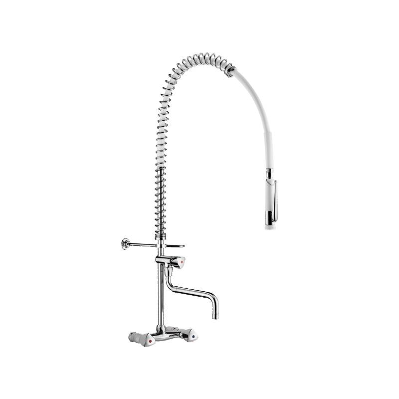 Delabie Geschirrspülbr. we m. Wandmischer+ Handbr. 433000+Auslaufvent.