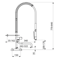 Delabie Geschirrspülbr. we m. Wandmischer+ Handbr. 433000+Auslaufvent. Delabie Geschirrspülbr. we m. Wandmischer+ Handbr. 433000+Auslaufvent.