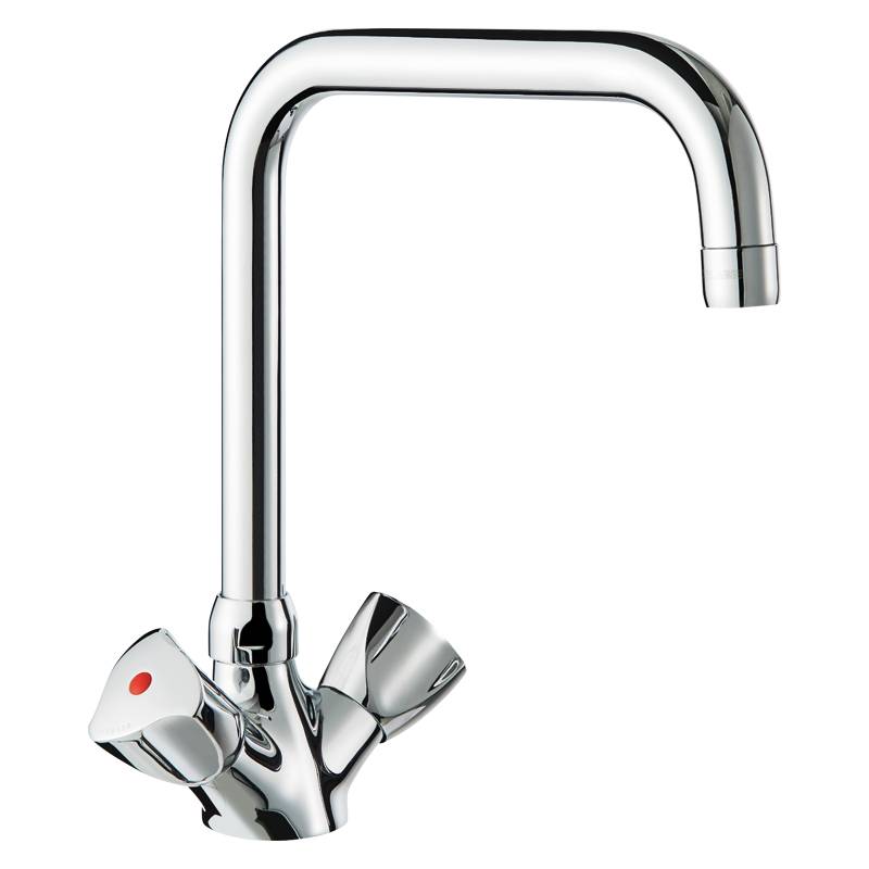 Delabie MBatt. 1-Lochbrg. 45l/min, Schwenkausl. L200, Bediengriffe