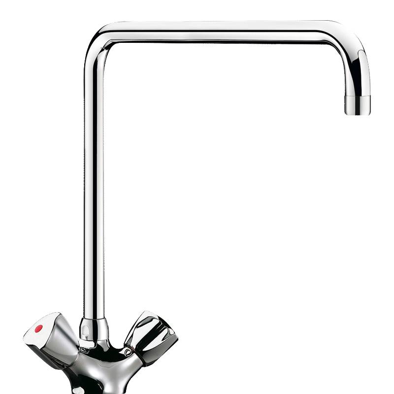 Delabie MBatt. 1-Lochbrg. 45l/min, Schwenkausl. L300, Bediengriffe