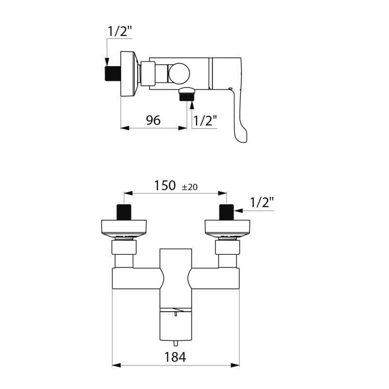 Delabie Br.-Therm. SECURITHERM sequentiell Abg. unten, STOP/CHECK