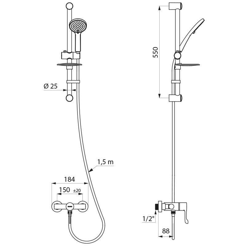 Delabie DU-Sys m. Br.-Therm. sequentiell H9630S,Standard-Anschlüsse