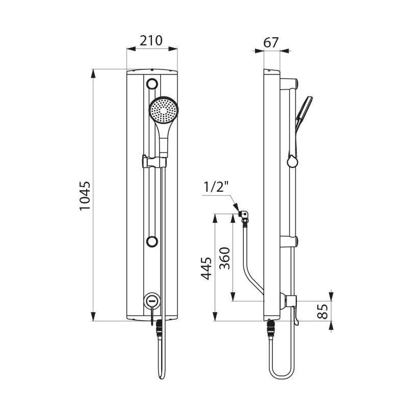 Delabie DU-Élem.SECURITH. Therm. séquentiel Raccordement verrouillé avec levier à main