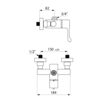 Delabie Br.-Therm. SECURITHERM sequentiell Abg. oben, Stdd-Anschl. Delabie Br.-Therm. SECURITHERM sequentiell Abg. oben, Stdd-Anschl.