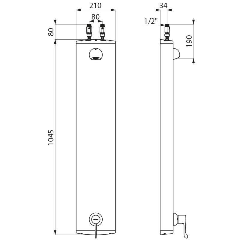Delabie DU-Elem. SECURITHERM Therm.sequentiell,flexible Schläuche,BEL