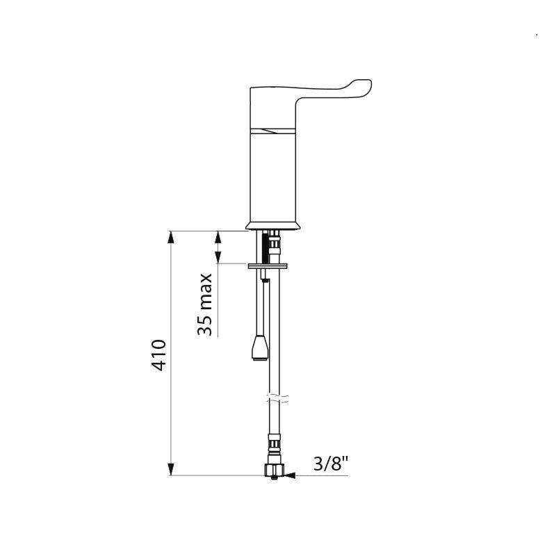 Delabie Brausethermostat sequent. für Fernbetätigung, f. Auszugbrause