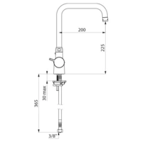 Delabie SPT-Therm. SECURITHERM Schwenkauslauf H.225 L.200 Delabie SPT-Therm. SECURITHERM Schwenkauslauf H.225 L.200