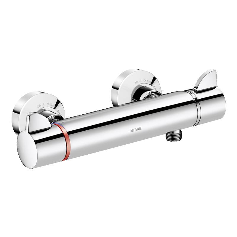 Delabie Brause-Thermostatarmatur SECURITHERM Securitouch, STOP/CHECK