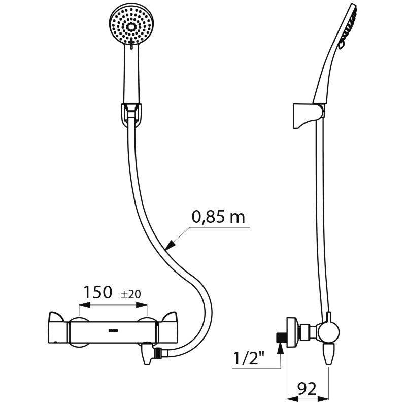 Delabie DU-Sys selbstentl, Br.-Therm. Securitouch H9741, STOP/CHECK