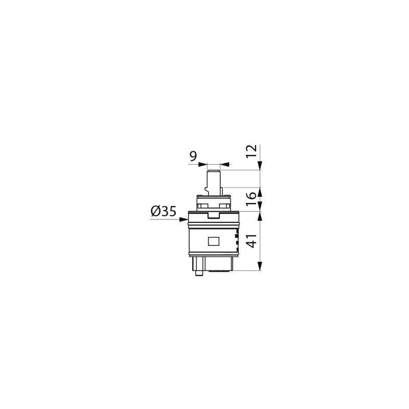 Delabie Keramikkartusche D35 mm mit Druckausgleichsfunktion