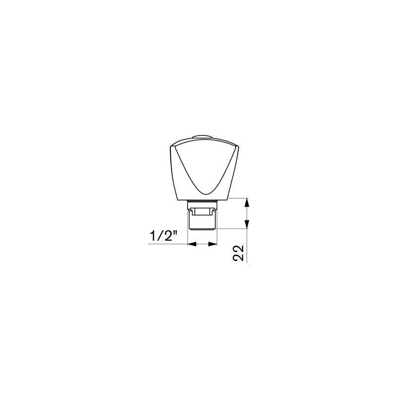 Delabie Pièce supérieure en céramique avec poignée de commande pour Art. 5445T2S