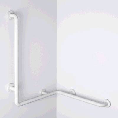 pba 01 Duschhandlauf, R BH 760x400x1160, und Brausehalterstange, aus Nylon