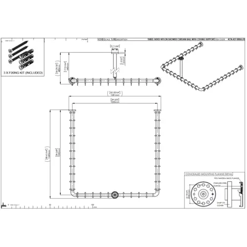 pba 01 Duschstange, 1000x1000x440 U-Form U- Form mit DA aus Nylon pba 01 Duschstange, 1000x1000x440 U-Form U- Form mit DA aus Nylon
