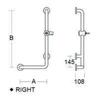 pba 01 Haltegriff mit BH R 220x520mm, L-Form, aus Nylon pba 01 Haltegriff mit BH R 220x520mm, L-Form, aus Nylon
