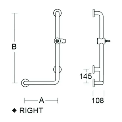 pba 01 Haltegriff mit BH R 220x520mm, L-Form, aus Nylon pba 01 Haltegriff mit BH R 220x520mm, L-Form, aus Nylon