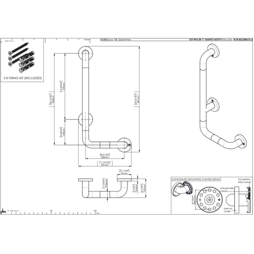 pba 01 Haltegriff mit PRH L 400x1160mm, L-Form, aus Nylon pba 01 Haltegriff mit PRH L 400x1160mm, L-Form, aus Nylon