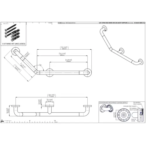 pba 01 Winkelgriff, links 500x300mm, aus Nylon, feststehend pba 01 Winkelgriff, links 500x300mm, aus Nylon, feststehend