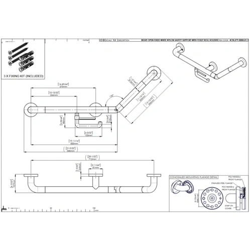 pba 01 Winkelgriff R mit PRH 500x300mm, aus Nylon pba 01 Winkelgriff R mit PRH 500x300mm, aus Nylon