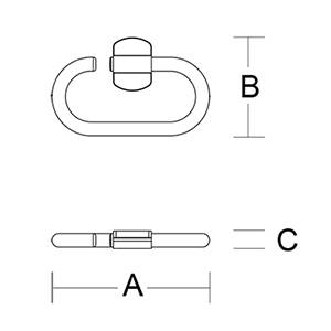 pba 01 Handtuchring aus Nylon,, 300x185mm