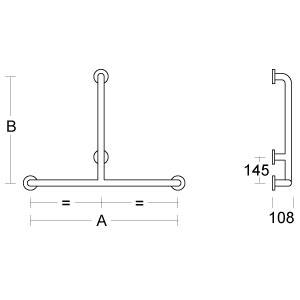pba 01 Haltegriff T-Form aus Nylon, 1570x1160mm
