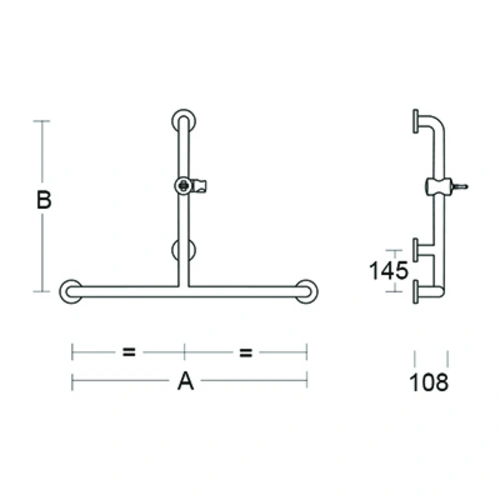 pba 01 Haltegriff T-Form mit BH aus Nylon, 1570x1160mm pba 01 Haltegriff T-Form mit BH aus Nylon, 1570x1160mm