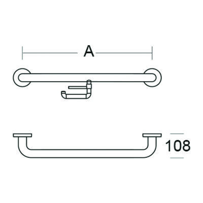 pba 01 Haltegriff mit PRH 770mm aus Nylon