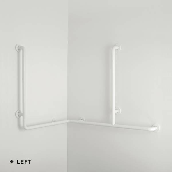 pba 01 Duschhandlauf L 1160x760, mit BH, 2 Stange 820mm, 1 BRH, Nylon