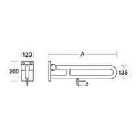 pba 01 Stützklappgriff mit PRH 700mm aus Nylon pba 01 Stützklappgriff mit PRH 700mm aus Nylon