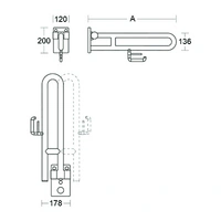 pba 01 Stützklappgriff drehbar,PRH 600mm aus Nylon pba 01 Stützklappgriff drehbar,PRH 600mm aus Nylon