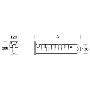 pba 01 Duschspritzschutz 600mm aus Nylon