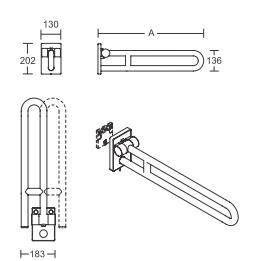 pba 01 Klappgriff abnehmbar,drehbar 605 aus Nylon