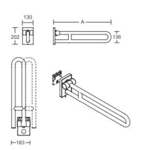 pba 01 Klappgriff abnehmbar,drehbar 605 aus Nylon pba 01 Klappgriff abnehmbar,drehbar 605 aus Nylon