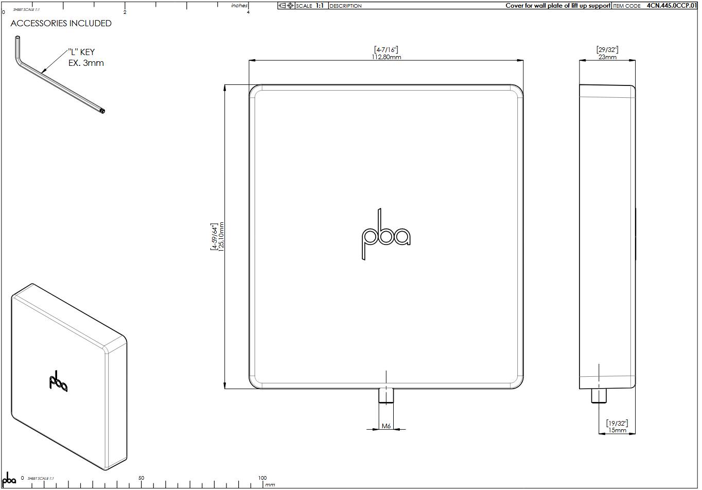 pba 01 Abdeckung aus Nylon 113x125mm
