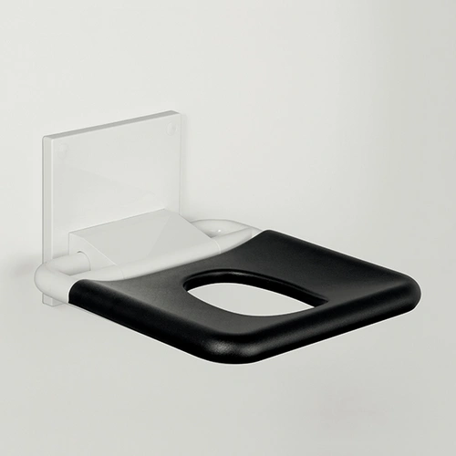 pba 01 Duschsitz mit Hygieneöffnung klappbar, aus Nylon, 380x445mm pba 01 Duschsitz mit Hygieneöffnung klappbar, aus Nylon, 380x445mm