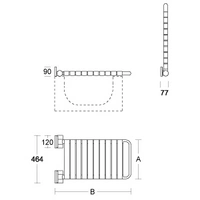 pba 01 Duschsitz, klappbar 380x800mm für Badewanne, aus Nylon pba 01 Duschsitz, klappbar 380x800mm für Badewanne, aus Nylon