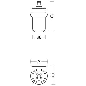 pba 01 Seifenspender aus Nylon, 190x80