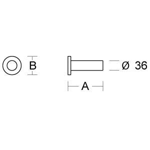 pba 01 support papier de réserve pour 1 rouleau en nylon, 130 mm
