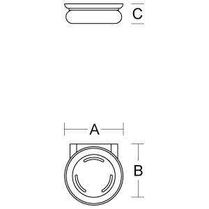 pba 01 Seifenablage 110x115mm aus Nylon