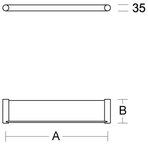 pba 01 Glasblage, umlaufendem Nylonrand aus Nylon, 140x600(635)mm