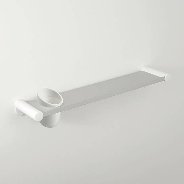 pba 01 Alu-Ablage 150x650(685)mm mit Becher aus Nylon