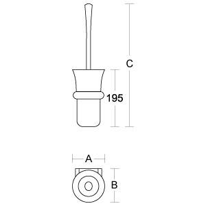 pba 01 WC-Bürstengarnitur 520mm Durchmesser 80mm, aus Nylon